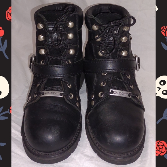 X-ELEMENT Moto riding boots mens sz9 - Picture 2 of 3